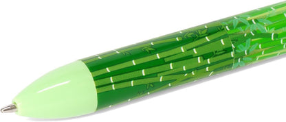 LEGAMI - Two Tone Kitty Panda Black and Green Ink Click & Clack Pen Ideal for School Office Home Two Tone 1mm Tip Diameter