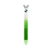 LEGAMI - Two Tone Kitty Panda Black and Green Ink Click & Clack Pen Ideal for School Office Home Two Tone 1mm Tip Diameter