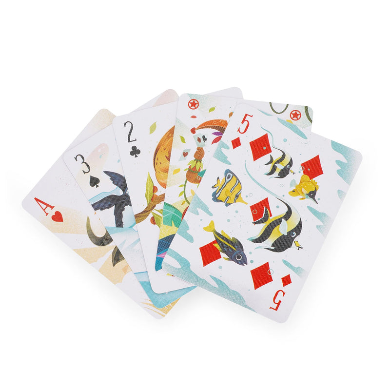 Legami - Waterproof Playing Cards, 2 Decks of 54 Cards, Storage Tin Box, PVC, 6 x 9 cm
