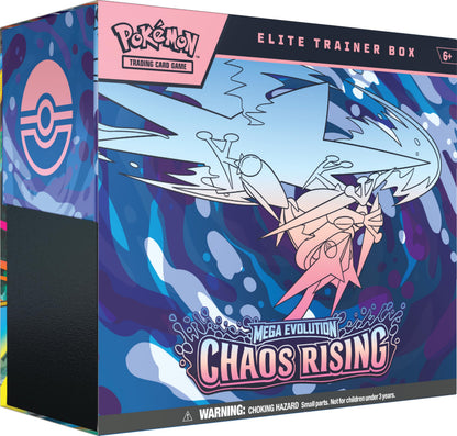 Pokémon TCG: Mega Evolution—Chaos Rising Elite Trainer Box (1 Full-Art Promo Card, 9 Booster Packs & Premium Accessories