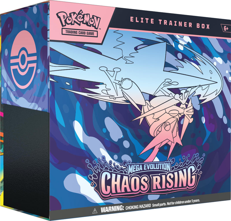 Pokémon TCG: Mega Evolution—Chaos Rising Elite Trainer Box (1 Full-Art Promo Card, 9 Booster Packs & Premium Accessories