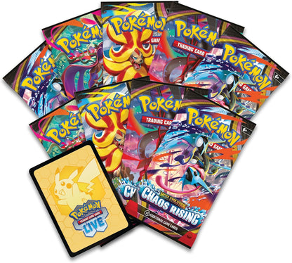 Pokémon TCG: Mega Evolution—Chaos Rising Elite Trainer Box (1 Full-Art Promo Card, 9 Booster Packs & Premium Accessories