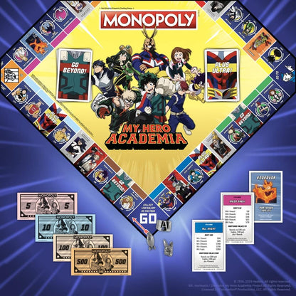 USAopoly Monopoly My Hero Academia Board Game | 2-Player, Ages 8+, 60-90 Min Playtime