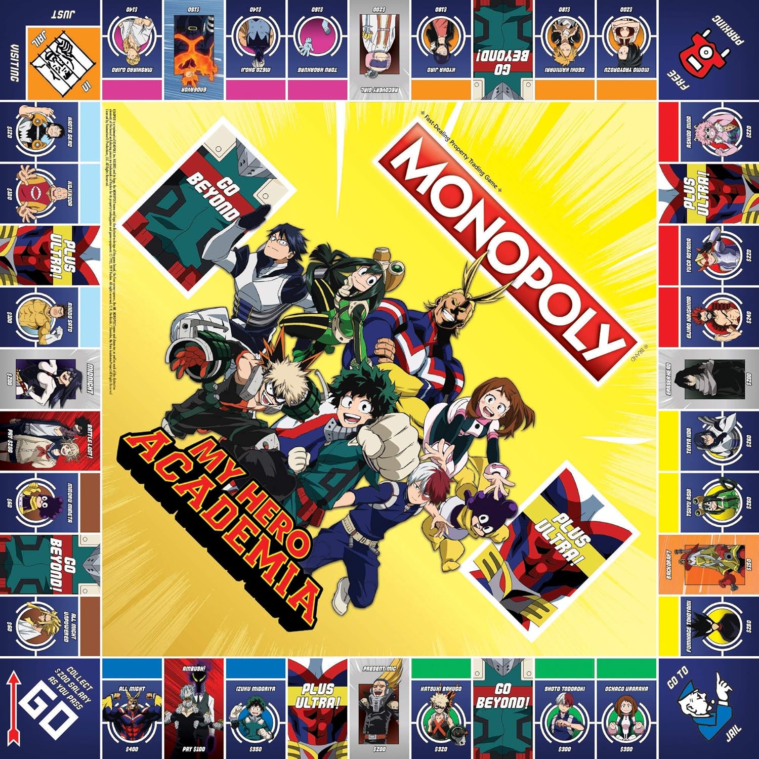 USAopoly Monopoly My Hero Academia Board Game | 2-Player, Ages 8+, 60-90 Min Playtime