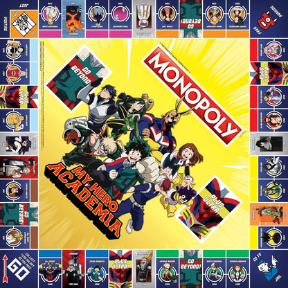 USAopoly Monopoly My Hero Academia Board Game | 2-Player, Ages 8+, 60-90 Min Playtime