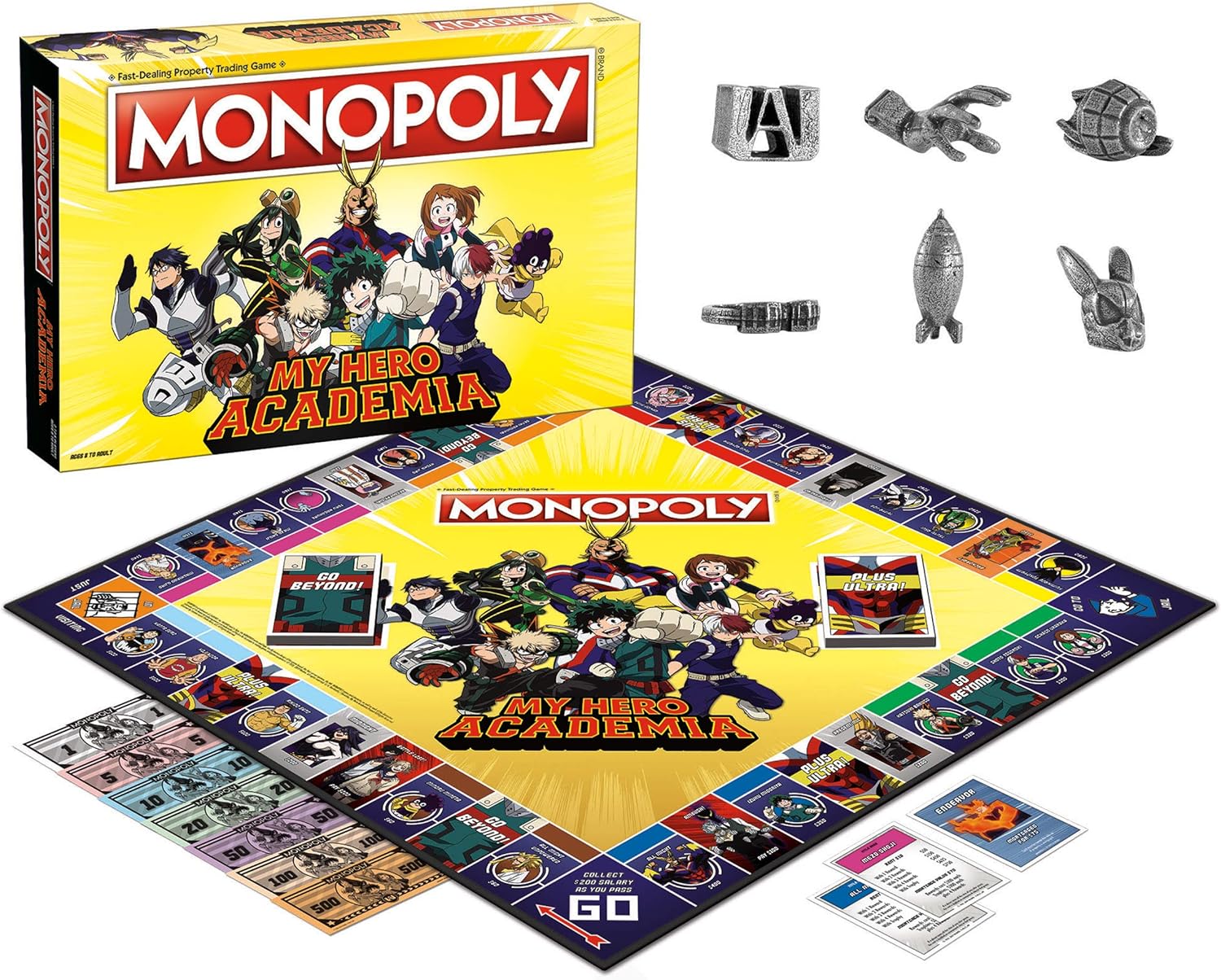 USAopoly Monopoly My Hero Academia Board Game | 2-Player, Ages 8+, 60-90 Min Playtime