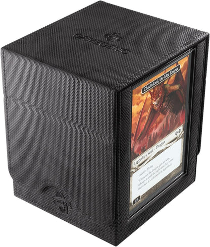 Gamegenic | Squire Plus 100+ XL Convertible Black Commander Deck Box | Card Holder