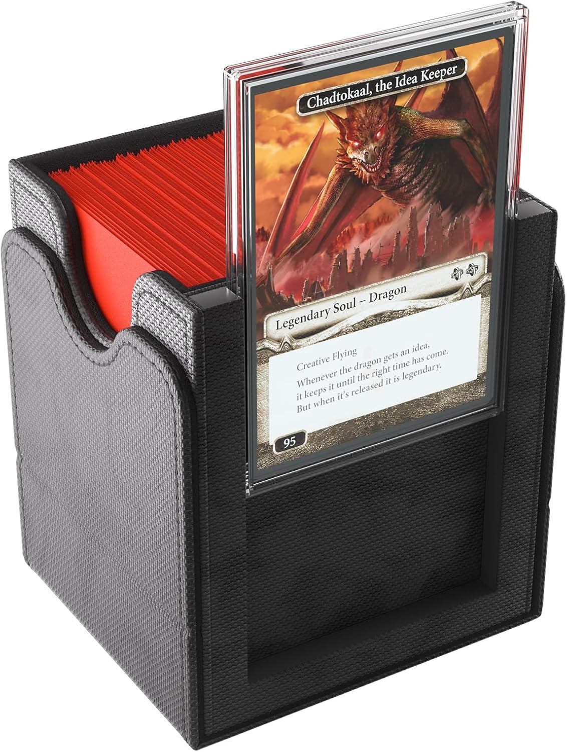 Gamegenic | Squire Plus 100+ XL Convertible Black Commander Deck Box | Card Holder