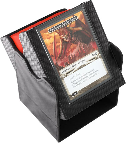 Gamegenic | Squire Plus 100+ XL Convertible Black Commander Deck Box | Card Holder