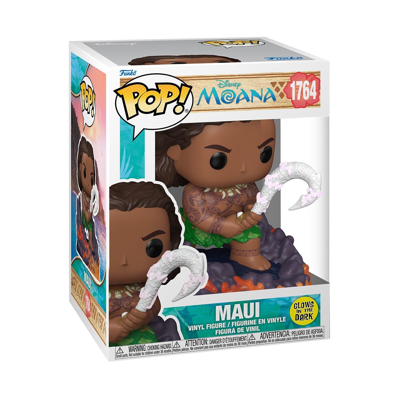 Funko Pop! Premium: Moana - Maui - Glow In the Dark - Collectable Vinyl Figure - Gift Idea - Official Merchandise - Toys for Kids & Adults - Cartoon/Animation Fans - Model Figure for Collectors