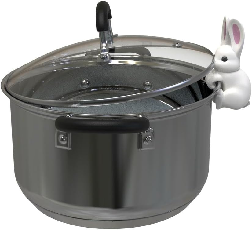 Winkee - Spoon And Pot Lid Holder - Rabbit Spoon Holder And Steam Release - Compact
