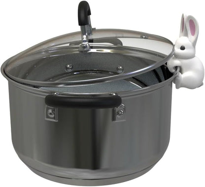 Winkee - Spoon And Pot Lid Holder - Rabbit Spoon Holder And Steam Release - Compact