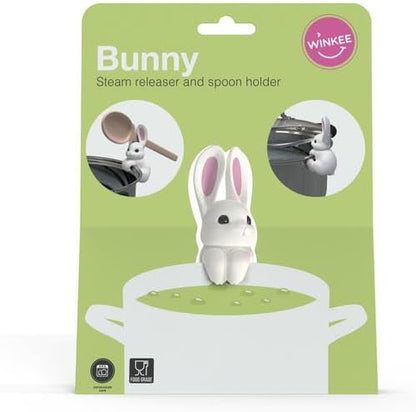 Winkee - Spoon And Pot Lid Holder - Rabbit Spoon Holder And Steam Release - Compact