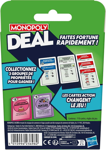 MONOPOLY Deal Card Game (French language