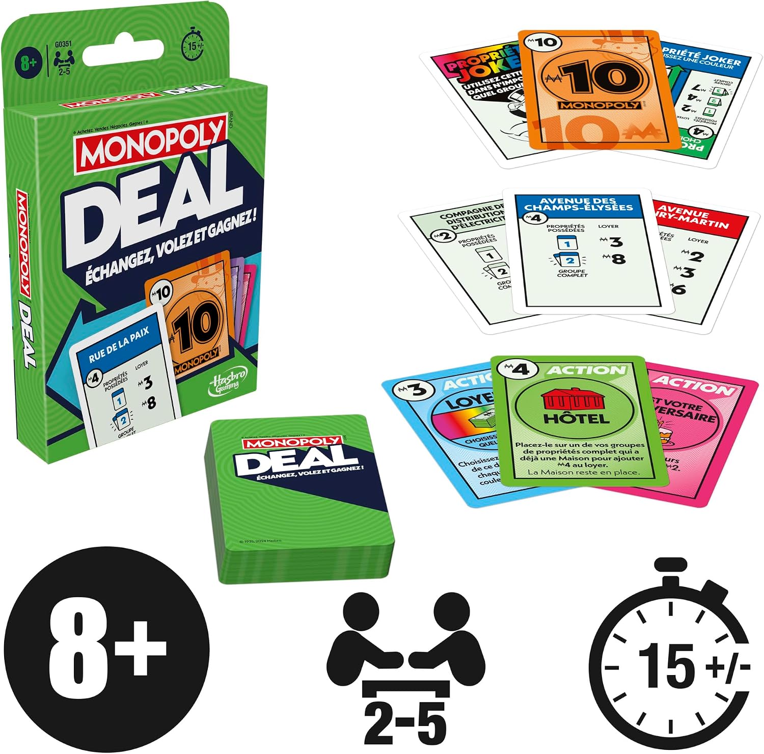 MONOPOLY Deal Card Game (French language