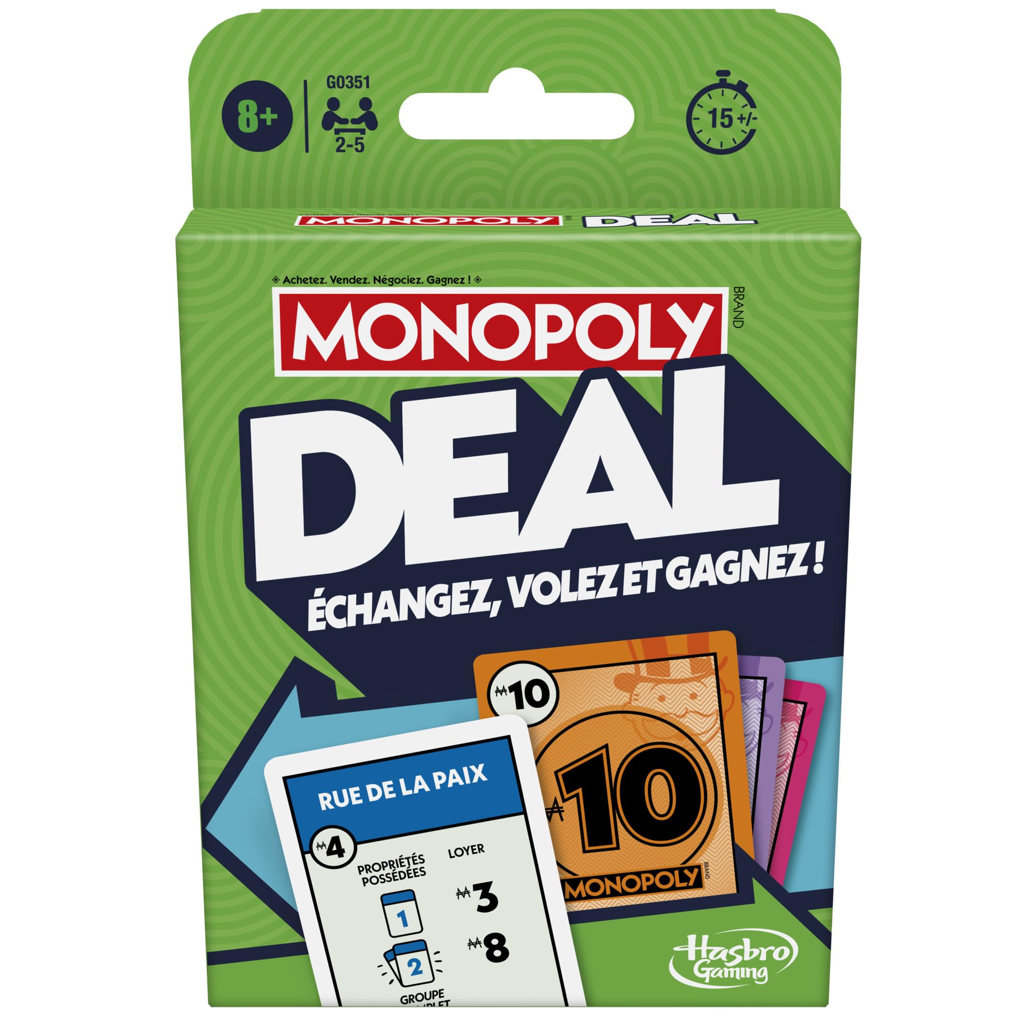 MONOPOLY Deal Card Game (French language