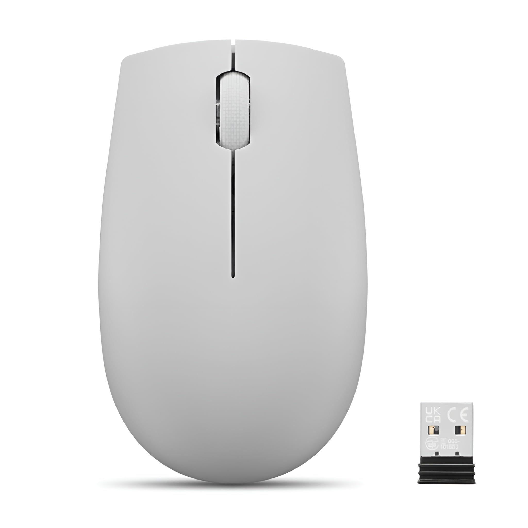 Lenovo 300 Mouse Wireless Compatto, Sensore Ottico 1000 DPI, 2,4 GHz, Ambidestro, Portatile per Laptop e PC, Arctic Grey