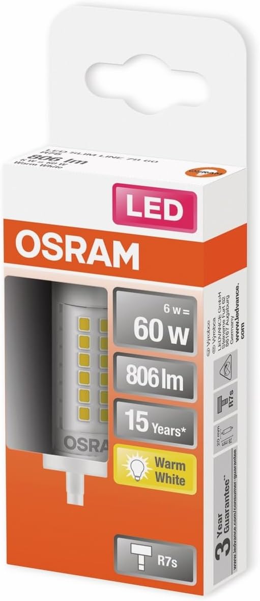 Osram Led Lamp - Buis R7S 78Mm - 7W - 806 Lumen - Warm Wit - Helder - Niet Dimbaar