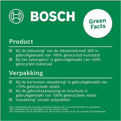 Bosch Advancedlevel 360 - 360Ý Kruislijnlaser - Inclusief Opbergetui En Batterijen