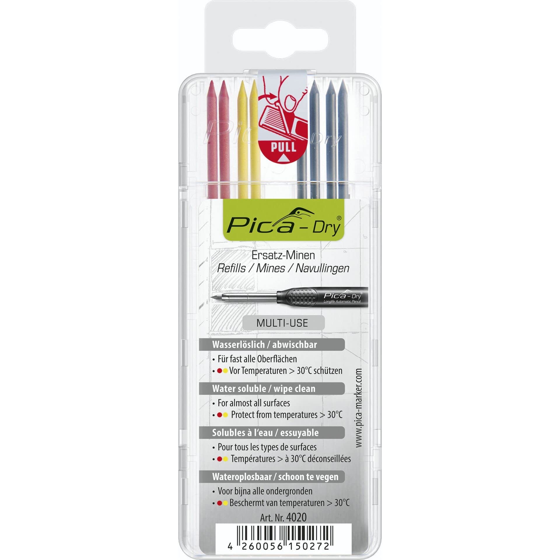 Pica 4020 Dry Navulling T.B.V. Pica Dry 3030 Markeerpotlood