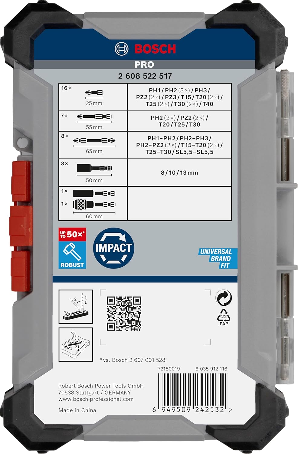 Bosch Pro Impact Schroefbitset 36-Delig In Display - 2608522517