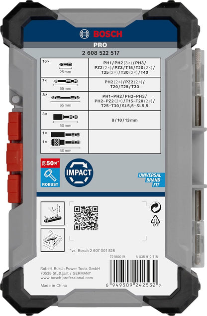 Bosch Pro Impact Schroefbitset 36-Delig In Display - 2608522517