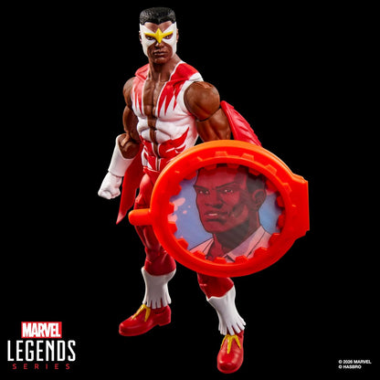 Hasbro Marvel Legends Series, Guerre segrete, action figure rétro collezionabile di Falcon da 15 cm con scudo lenticolare, fumetti Captain America