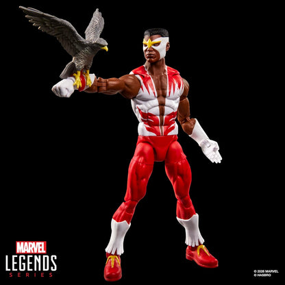 Hasbro Marvel Legends Series, Guerre segrete, action figure rétro collezionabile di Falcon da 15 cm con scudo lenticolare, fumetti Captain America