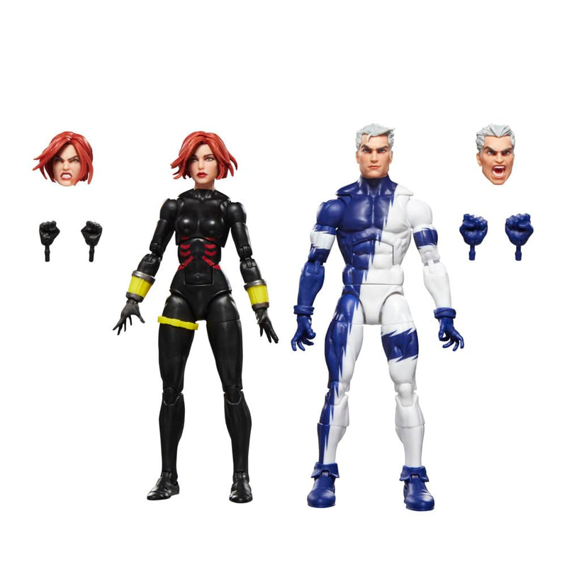 Marvel Legends Series Black Widow und Quicksilver, Avengers: The Crossing Comics Action-Figuren zum Sammeln (15 cm
