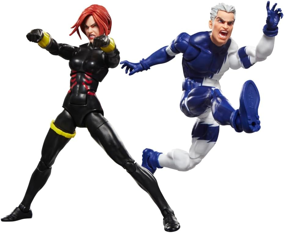 Marvel Legends Series Black Widow und Quicksilver, Avengers: The Crossing Comics Action-Figuren zum Sammeln (15 cm