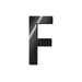 Legami - Metal Adhesive Letter, My Initial, Letter F, L MAX 2,5 cm, H 2,5 cm, Customize Your Accessories, Disposable