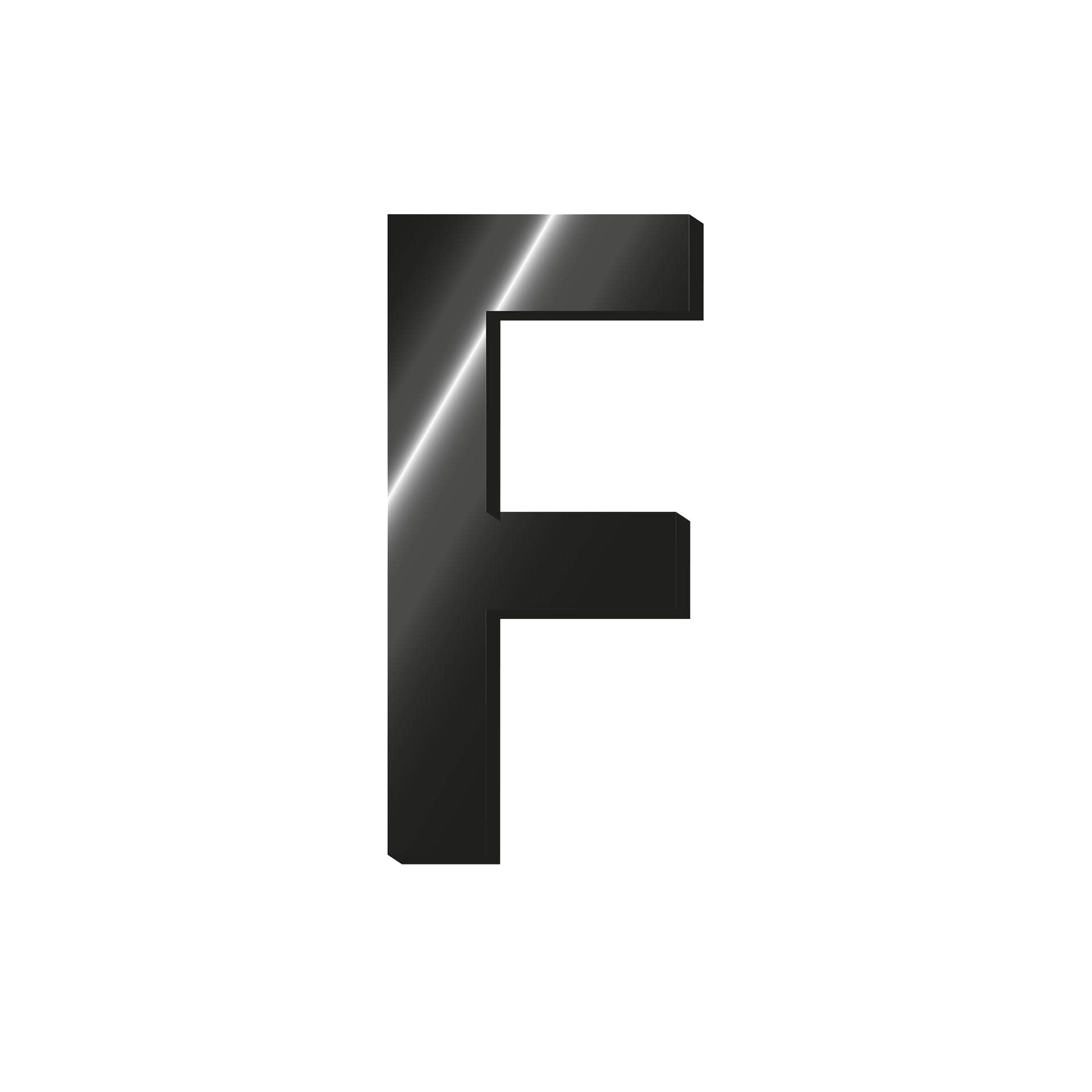 Legami - Metal Adhesive Letter, My Initial, Letter F, L MAX 2,5 cm, H 2,5 cm, Customize Your Accessories, Disposable