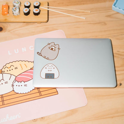 Grupo Erik Set 2 Stickers Pusheen Sushi Roll - Adesivi in Vinile Sagomati Kawaii per Laptop, Borraccia e Cellulare | Decorazioni Resistenti