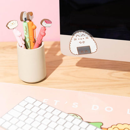 Grupo Erik Set 2 Stickers Pusheen Sushi Roll - Adesivi in Vinile Sagomati Kawaii per Laptop, Borraccia e Cellulare | Decorazioni Resistenti