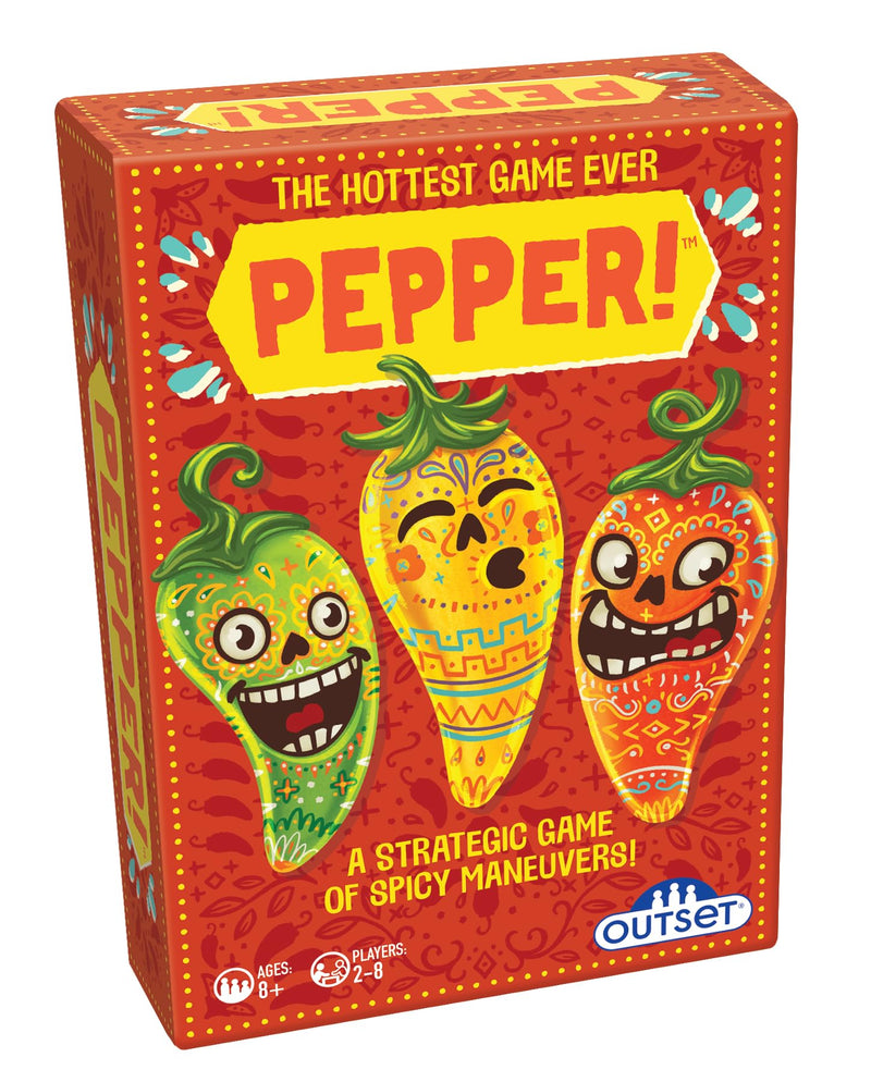 Pepper! A strategic card game of spicy maneuvers, for 2 to 8 players ages 8 and up