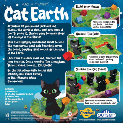Cat Earth - Family Board Game - 2 to 4 Players Ages 8 and up