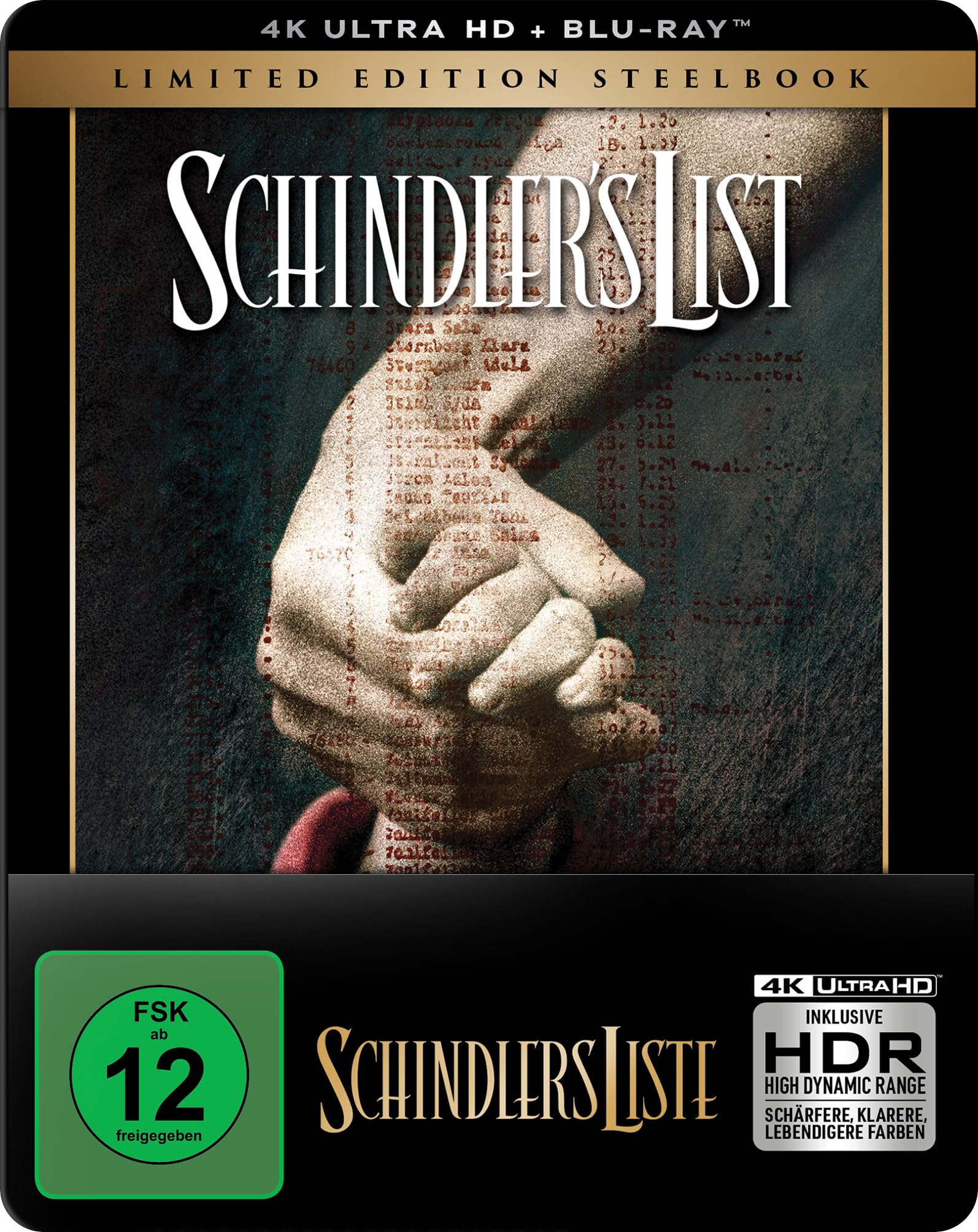 Schindlers Liste (Steelbook, 4K-UHD+2 Blu-rays