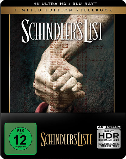Schindlers Liste (Steelbook, 4K-UHD+2 Blu-rays