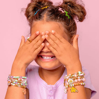 Fashion Angels Basic Fun Kawaii Cuties Bracelet Design Kit – Make 12 Kawaii Bracelets with 10 Cute Charms & 20 Specialty Beads – Jewellery Making Kit for Girls Ages 6+