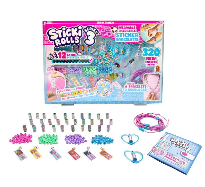 Sticki Rolls Sticki Station S3, Wearable Shareable Sticker Bracelet Jewellery Kit