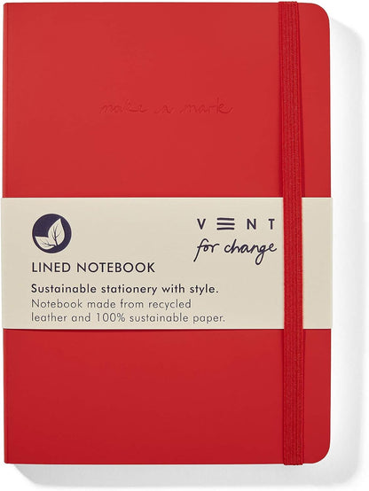 Make a Mark Range Classic Design Eco Friendly Recycled Leather A5 Notebook With Lined Paper | Lined Notebook/Notepad - Suitable For Men & Women | Lined Journal, Great As A Gift –