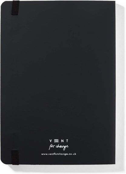 HDmirrorR VENT for Change - Make a Mark Range Classic Design Eco Friendly Recycled Leather A5 Notebook with Lined Paper | Lined Notebook/Notepad | Lined Journal, Great As A Gift - Charcoal Grey