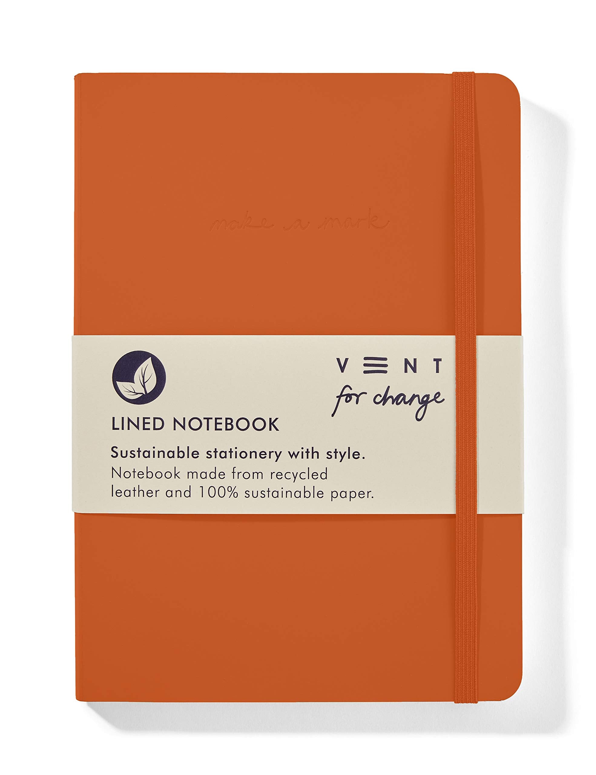 Make a Mark Range Classic Design Eco Friendly Recycled Leather A5 Notebook with Lined Paper | Lined Notebook/Notepad | Lined Journal, Great As A Gift –