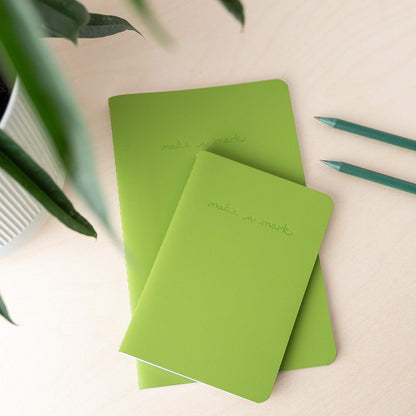 Recycled Leather Pocket Notebook - Mini Pocket Notebook (100 x 150mm) - Recycled Leather from The Make a Mark Range - Pocket