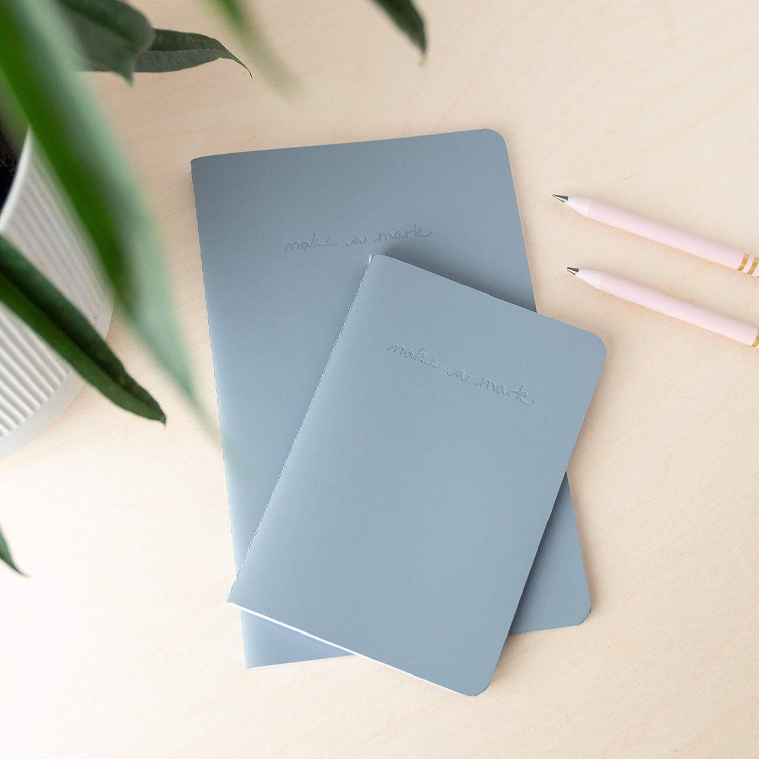 Recycled Leather Pocket Notebook - Mini Pocket Notebook (100 x 150mm) - Recycled Leather from The Make a Mark Range - Pocket