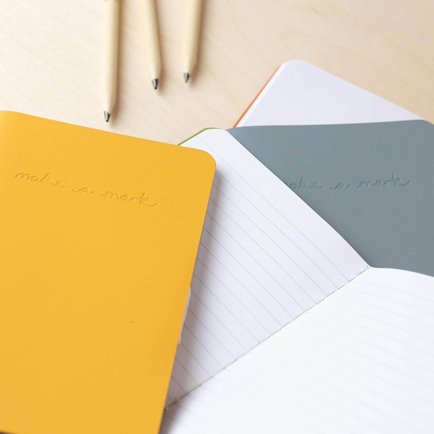 Recycled Leather Pocket Notebook - Mini Pocket Notebook (100 x 150mm) - Recycled Leather from The Make a Mark Range - Pocket