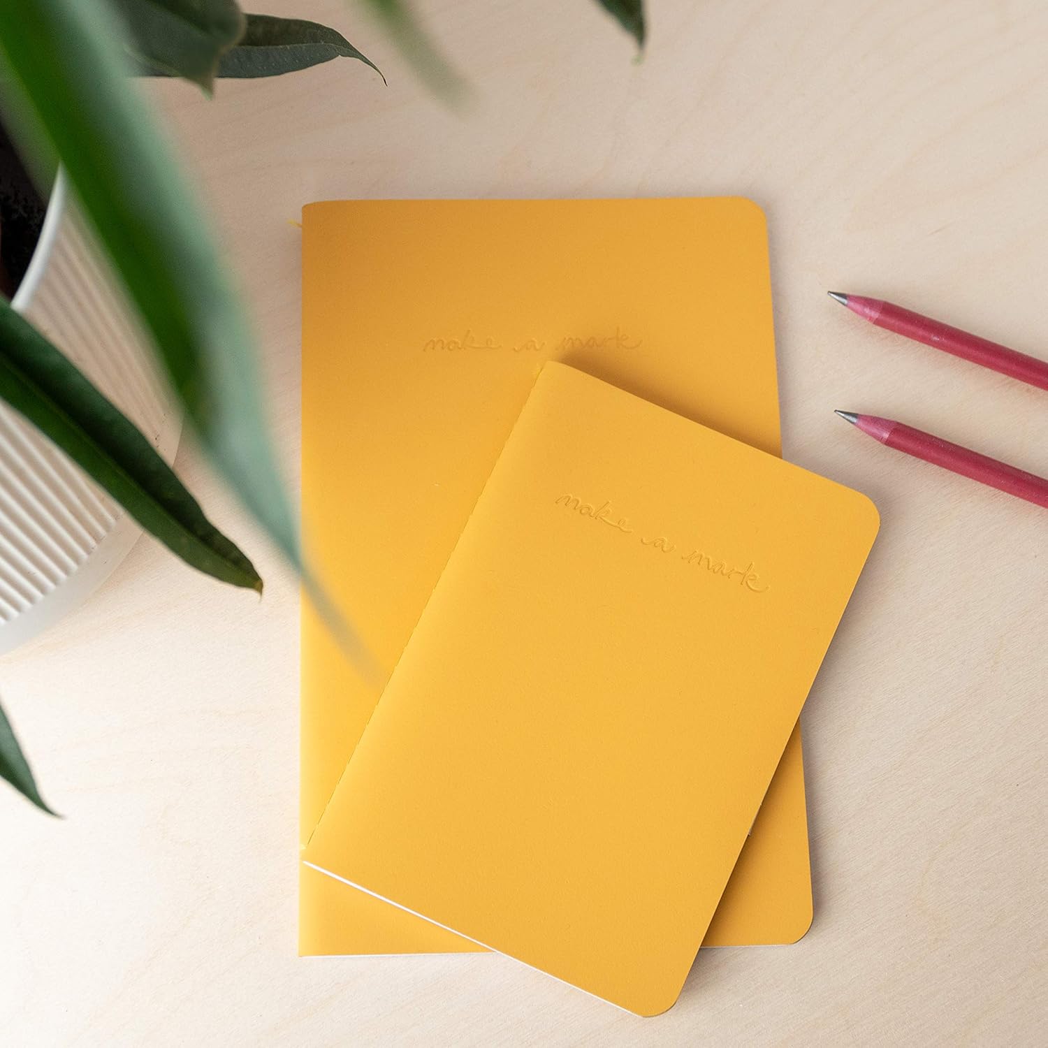 Recycled Leather Pocket Notebook - Mini Pocket Notebook (100 x 150mm) - Recycled Leather from The Make a Mark Range - Pocket