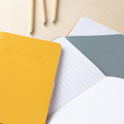Recycled Leather Pocket Notebook - Mini Pocket Notebook (100 x 150mm) - Recycled Leather from The Make a Mark Range - Pocket