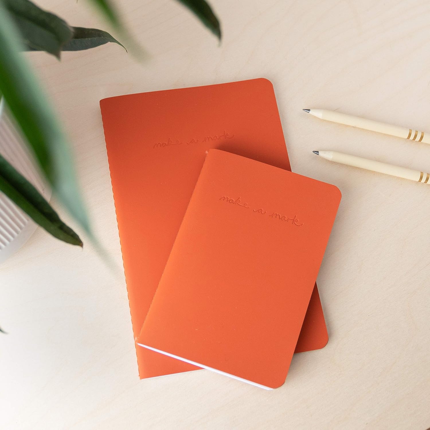 Recycled Leather Pocket Notebook - Mini Pocket Notebook (100 x 150mm) - Recycled Leather from The Make a Mark Range - Pocket