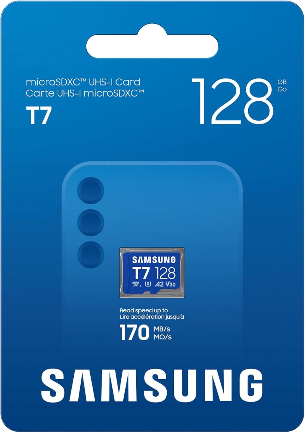 Samsung T7 microSD Memory Card, 128 GB, MB-MB128T/WW